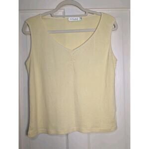 Fresh Produce Daffodil Yellow Terry Cloth Tank Top Beach Resort Women's XL(1159)